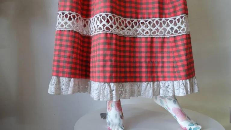 1970s Tartan High-waisted Maxi Skirt