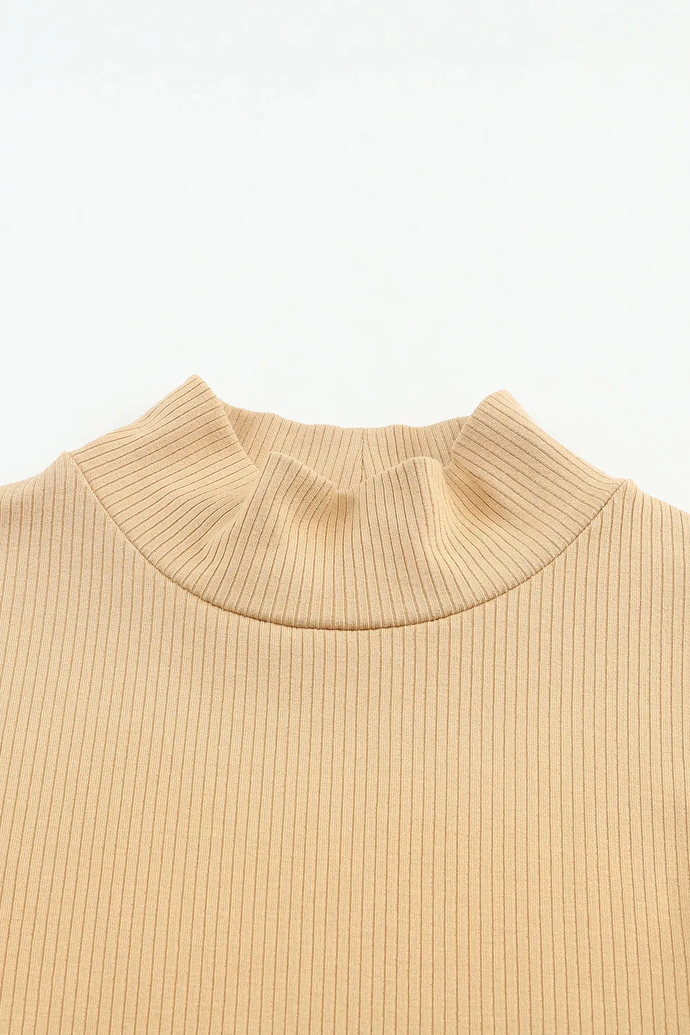 Basic Ribbed Mock Neck Sweater