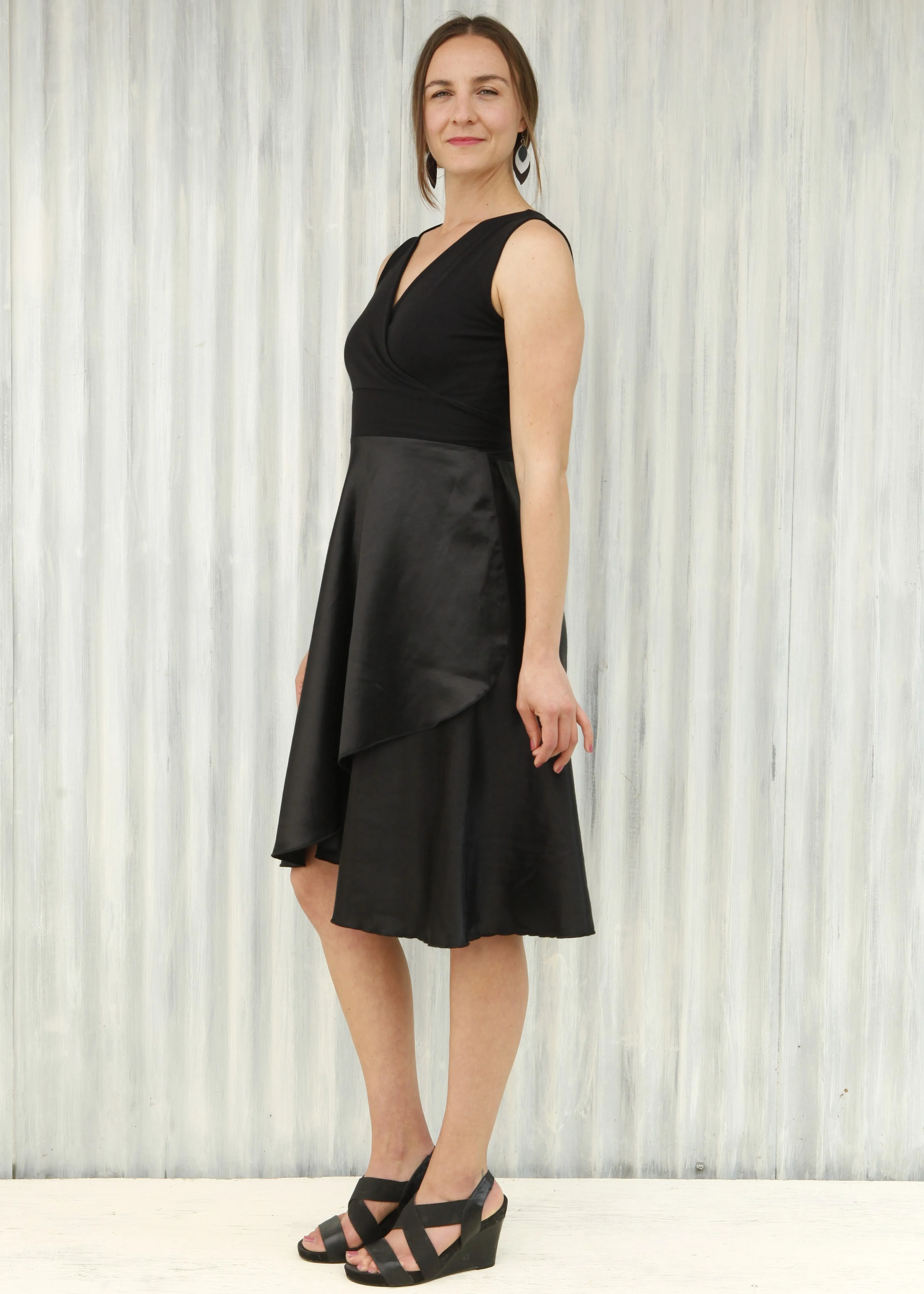 Black Veronica Wrap Dress