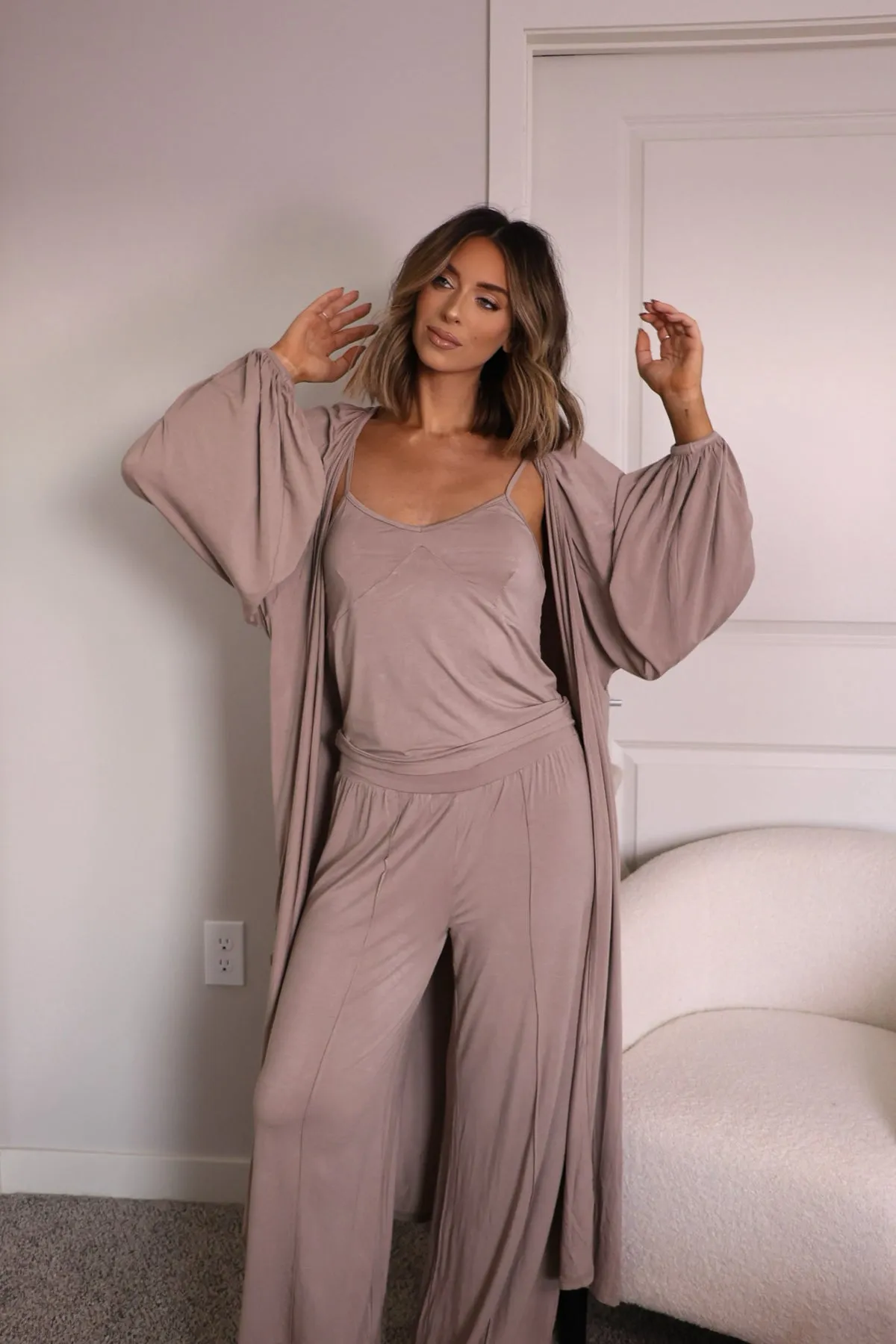 Buttery Soft Taupe Wide Leg Pants