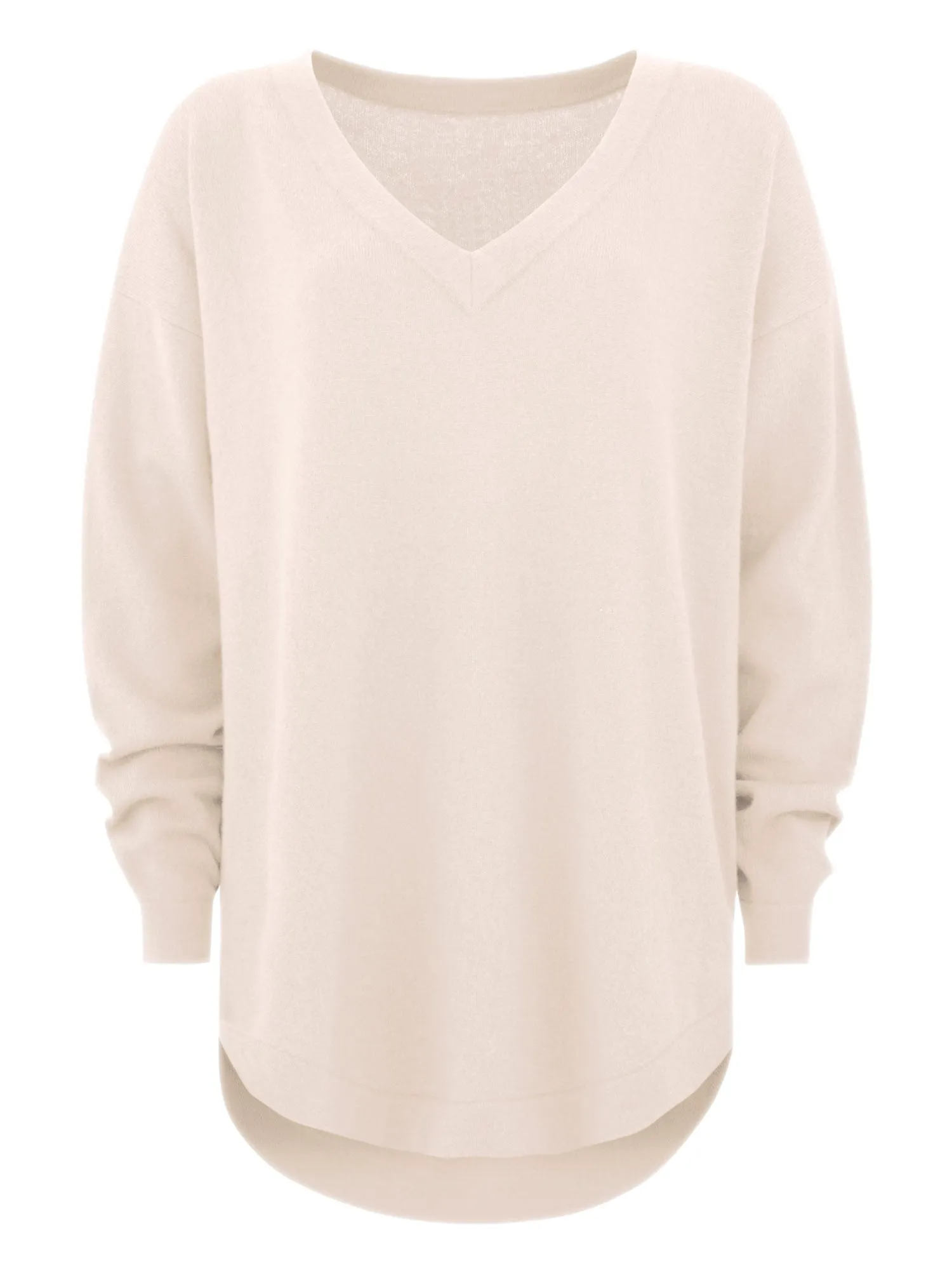 Cashmere sweater "Alva" - pearl