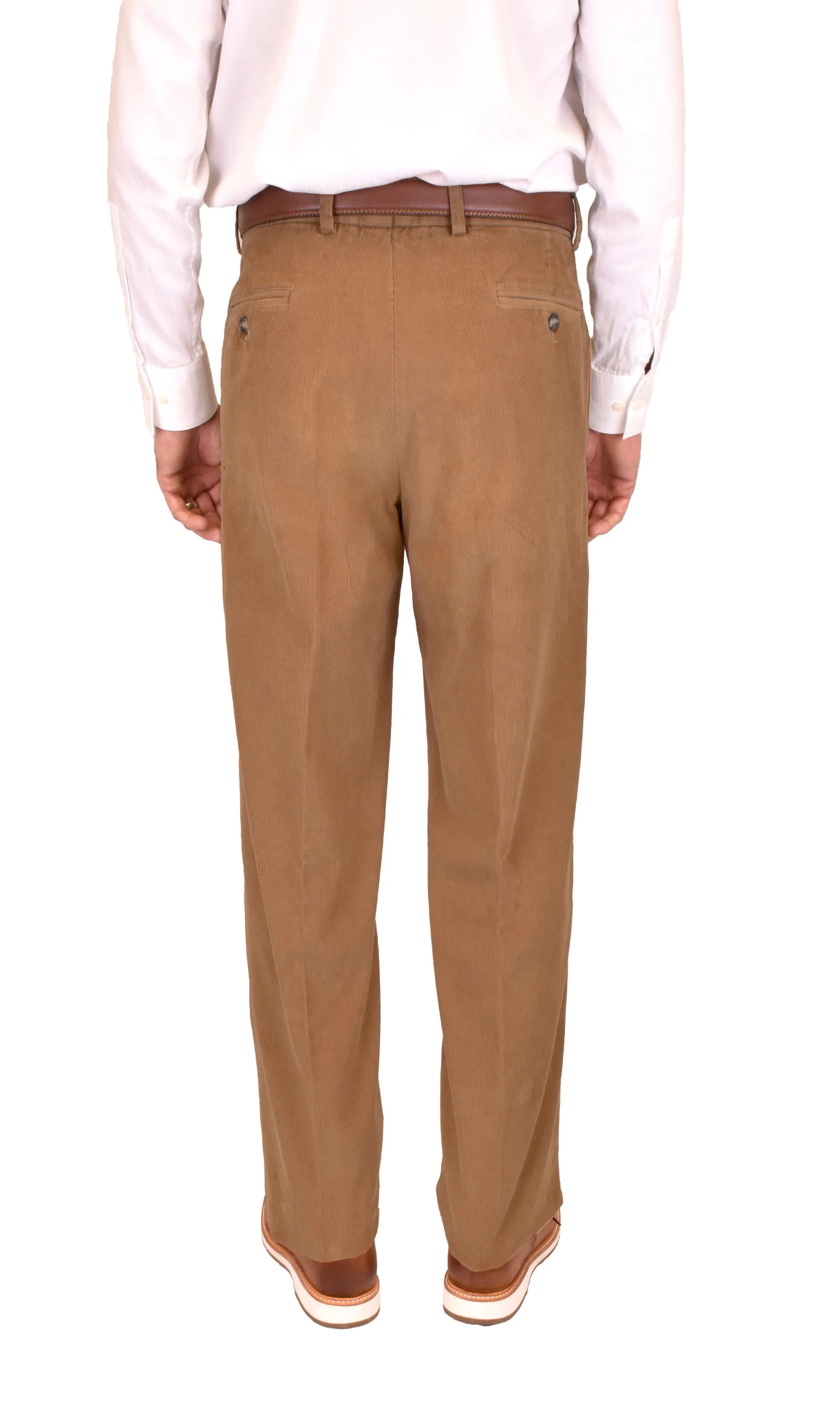 Charleston Khakis 12 Wale Corduroy, Tobacco<br>Flat Front<br>Regular Rise