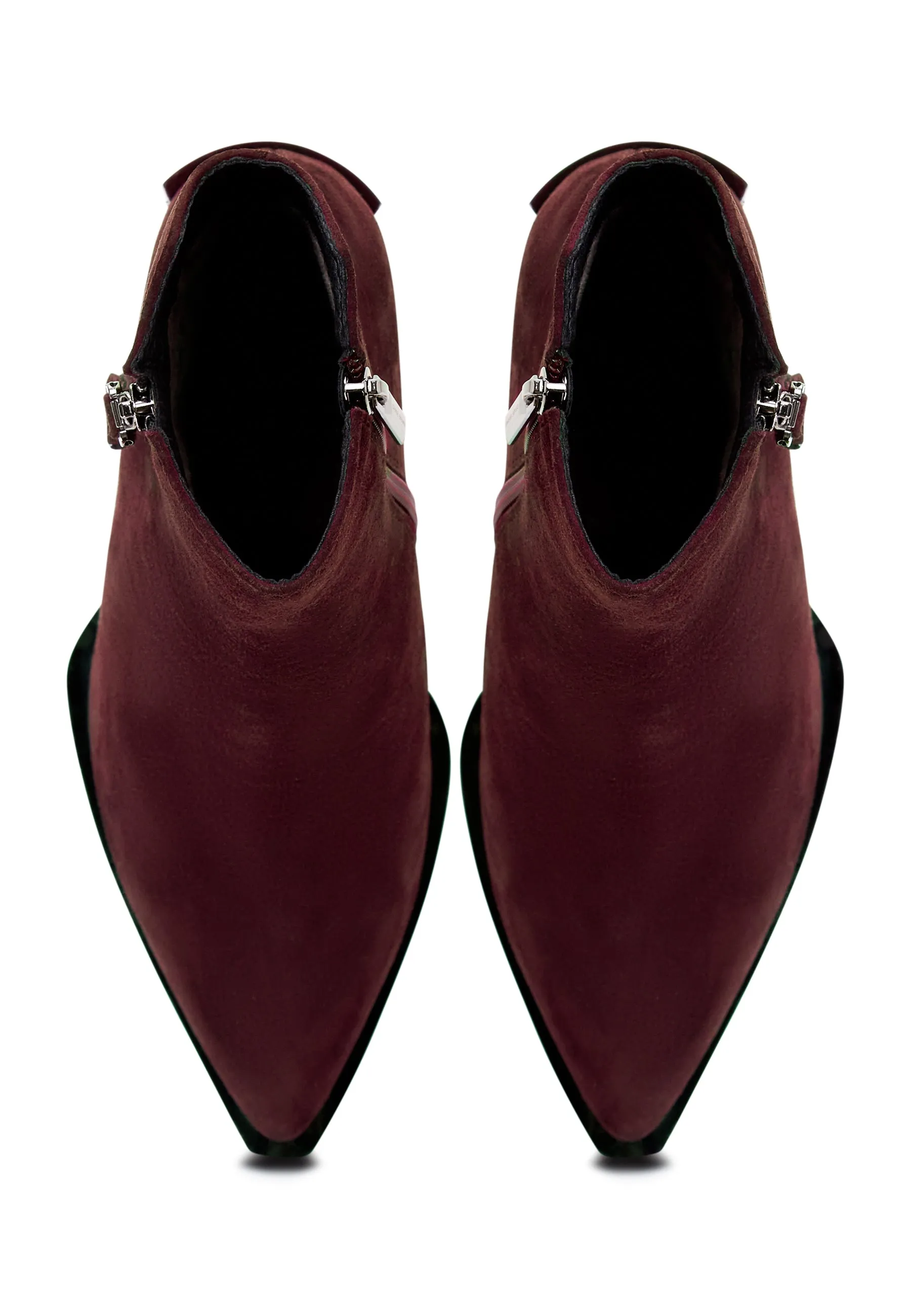 Classic Leather Ankle Boots - Bordeaux