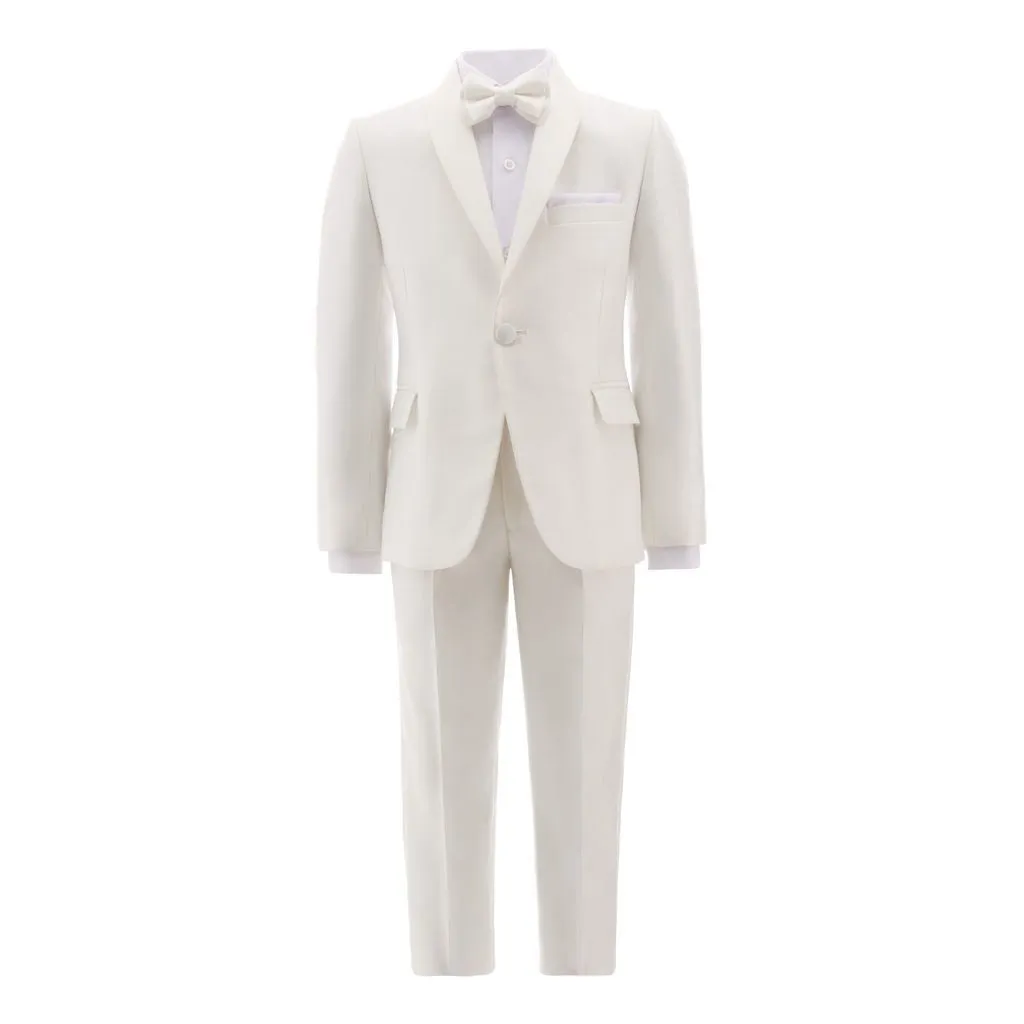 Cream 5 pc Shawl Lapel Suit