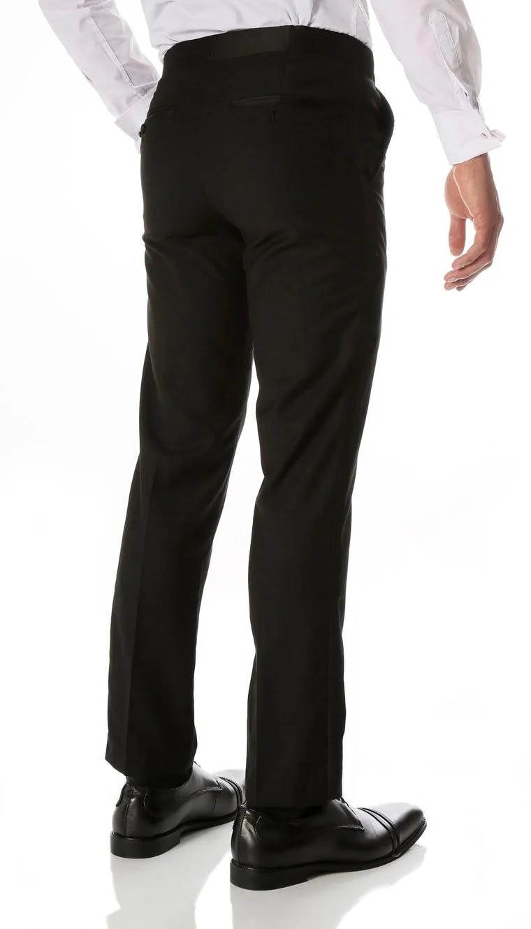 Cromwell Slim Fit Black Tuxedo Pants