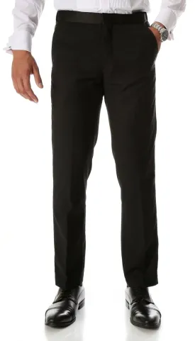 Cromwell Slim Fit Black Tuxedo Pants