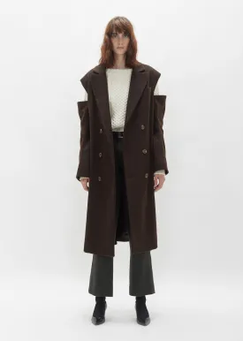 Cut Out Wool Overcoat