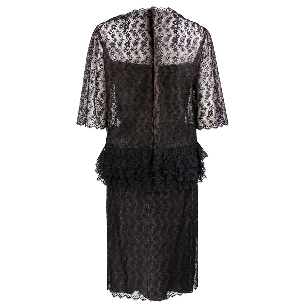 DIOR 60s Lace Strapless Overblouse & Dress