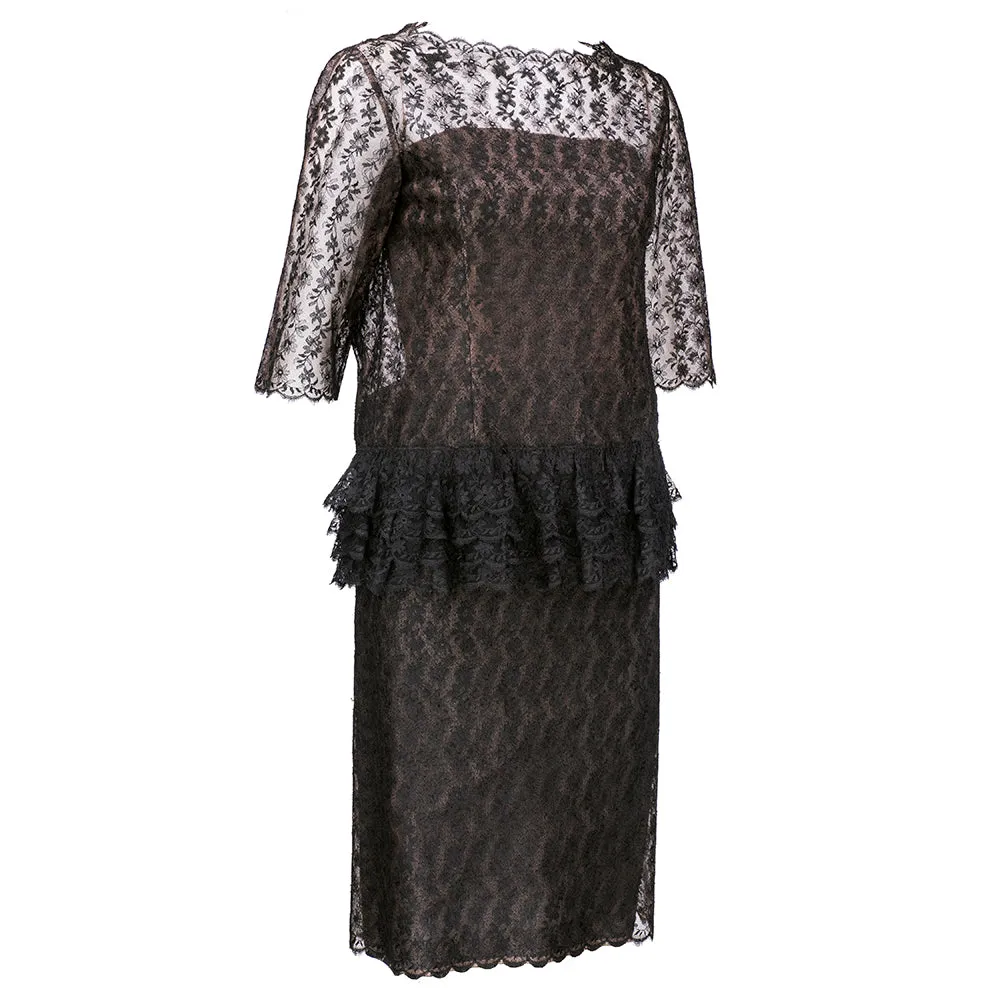 DIOR 60s Lace Strapless Overblouse & Dress