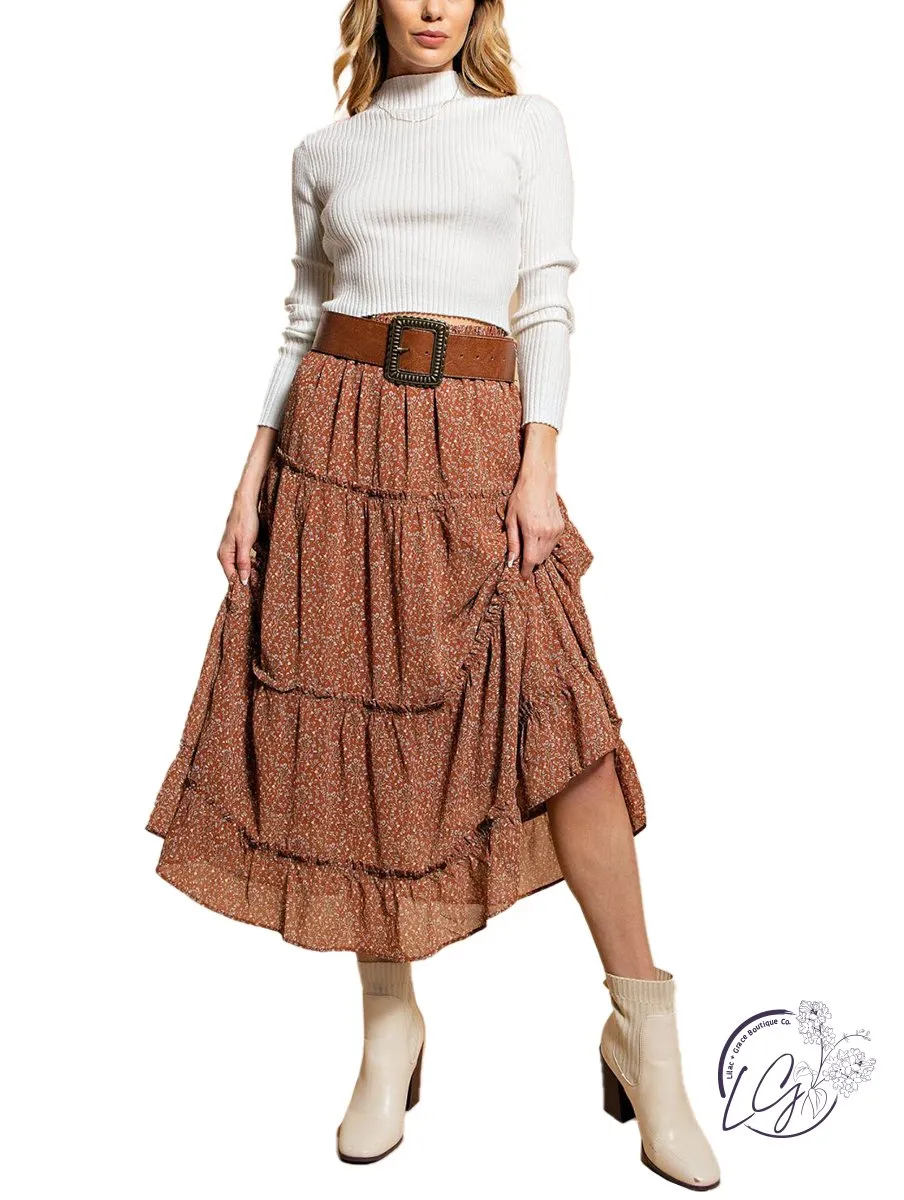 Dreamy Drapes Chiffon Tiered Skirt