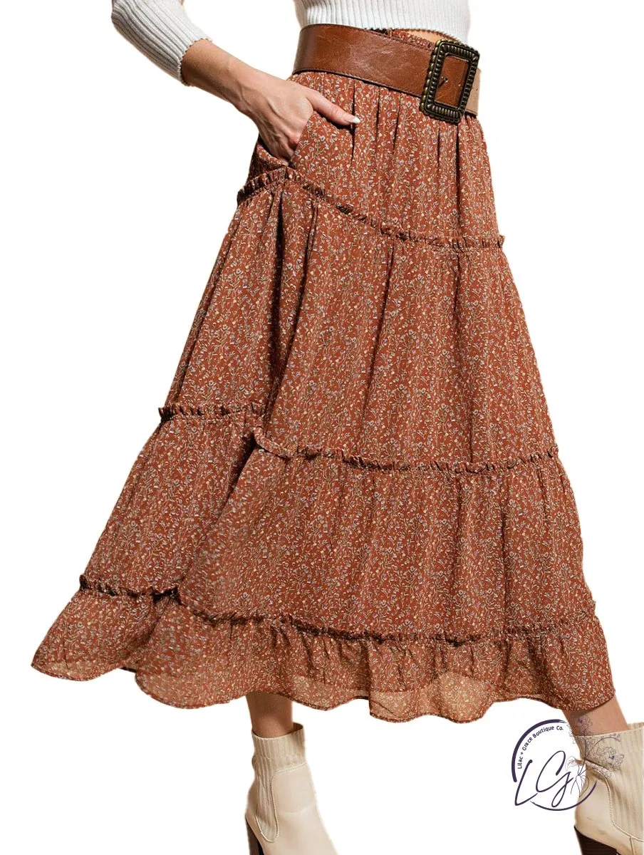 Dreamy Drapes Chiffon Tiered Skirt