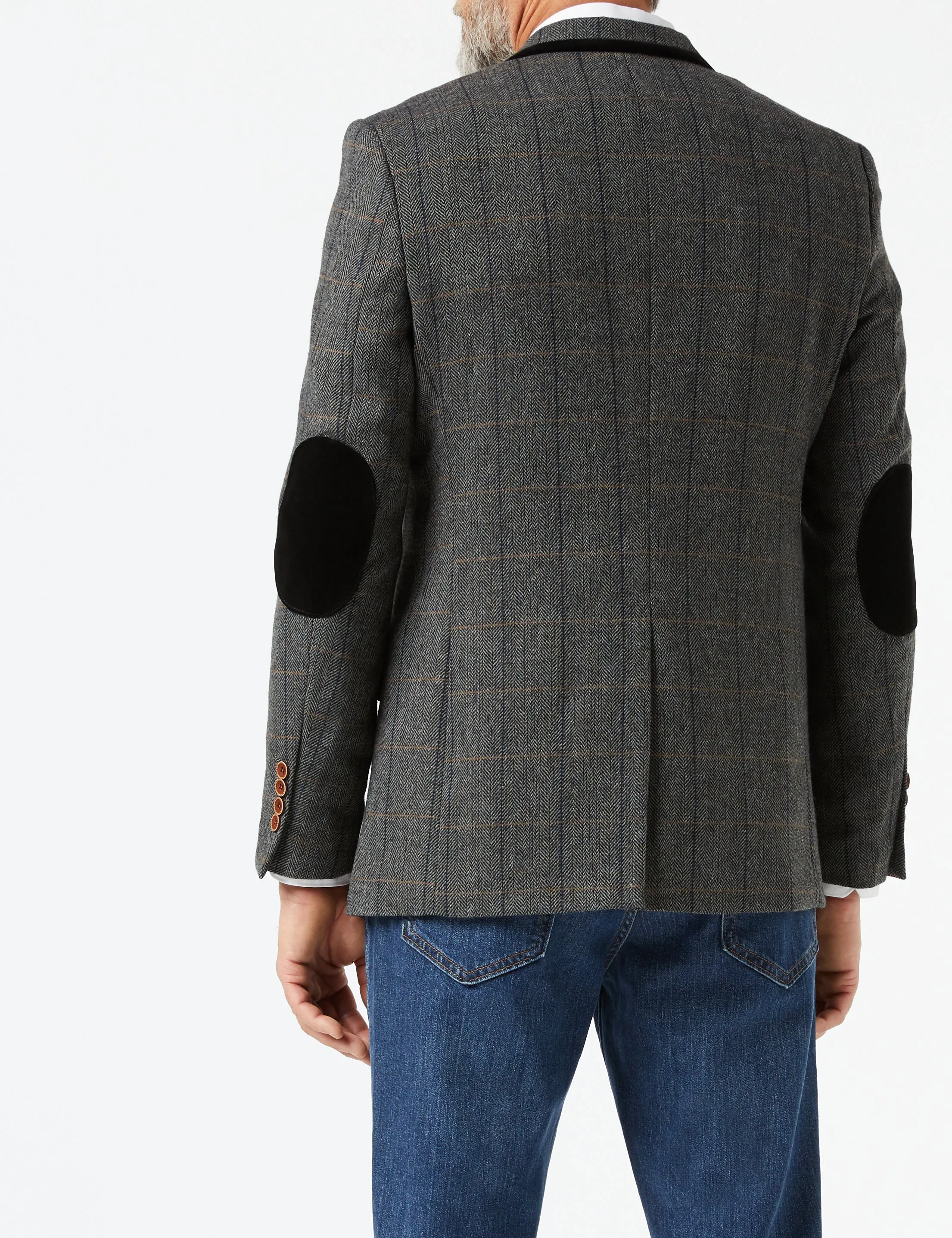 ELTON - Black Tweed Check Blazer