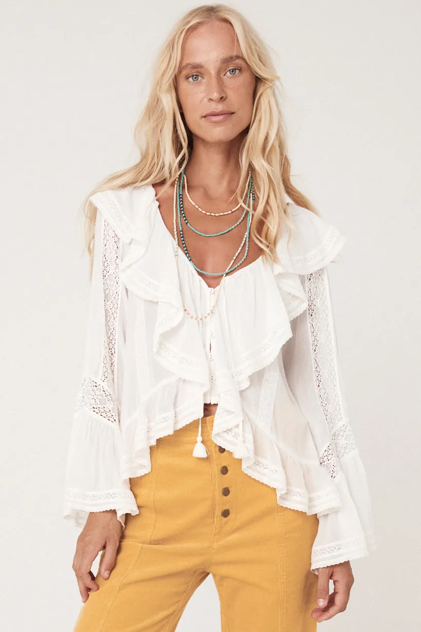 Fleur Lace Frill Blouse