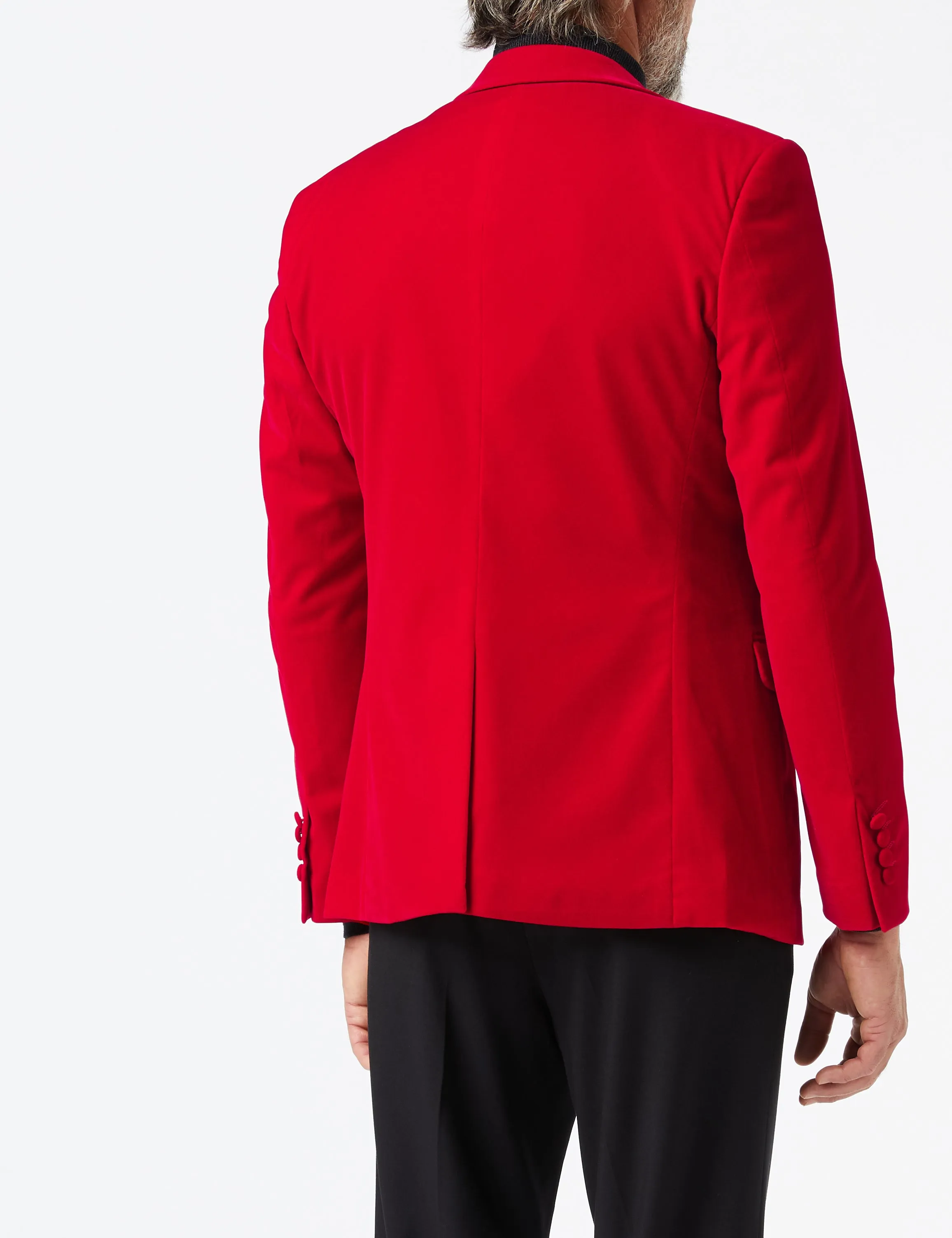 GARY- RED VELVET BLAZER