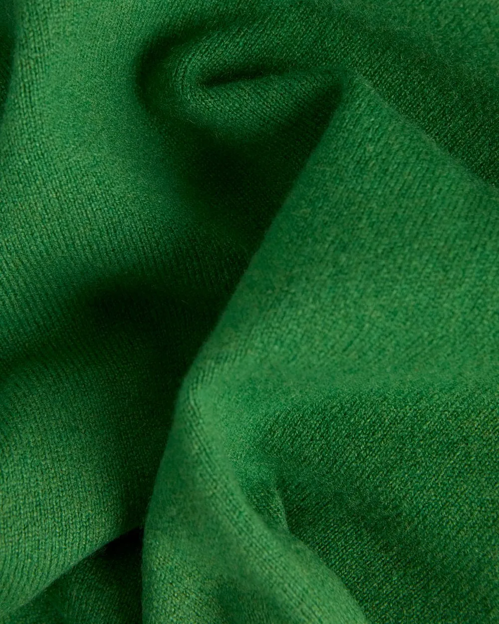 Green V-Neck Cashmere Sweater