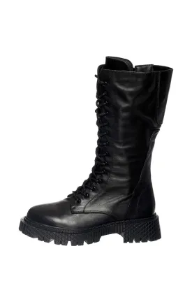 High-Laced Combat Boots