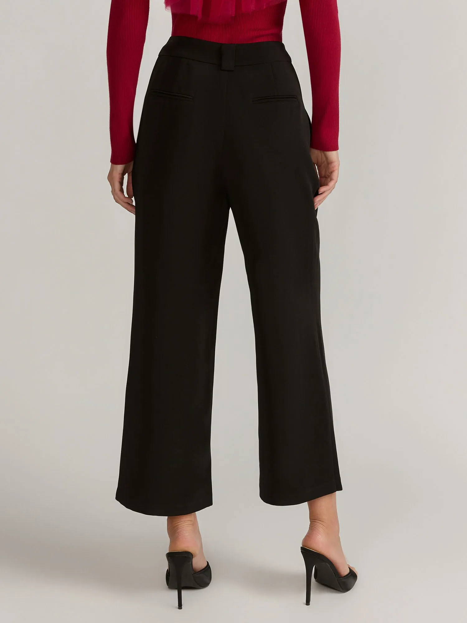 High Waisted Buttoned Trouser - Endless Rose