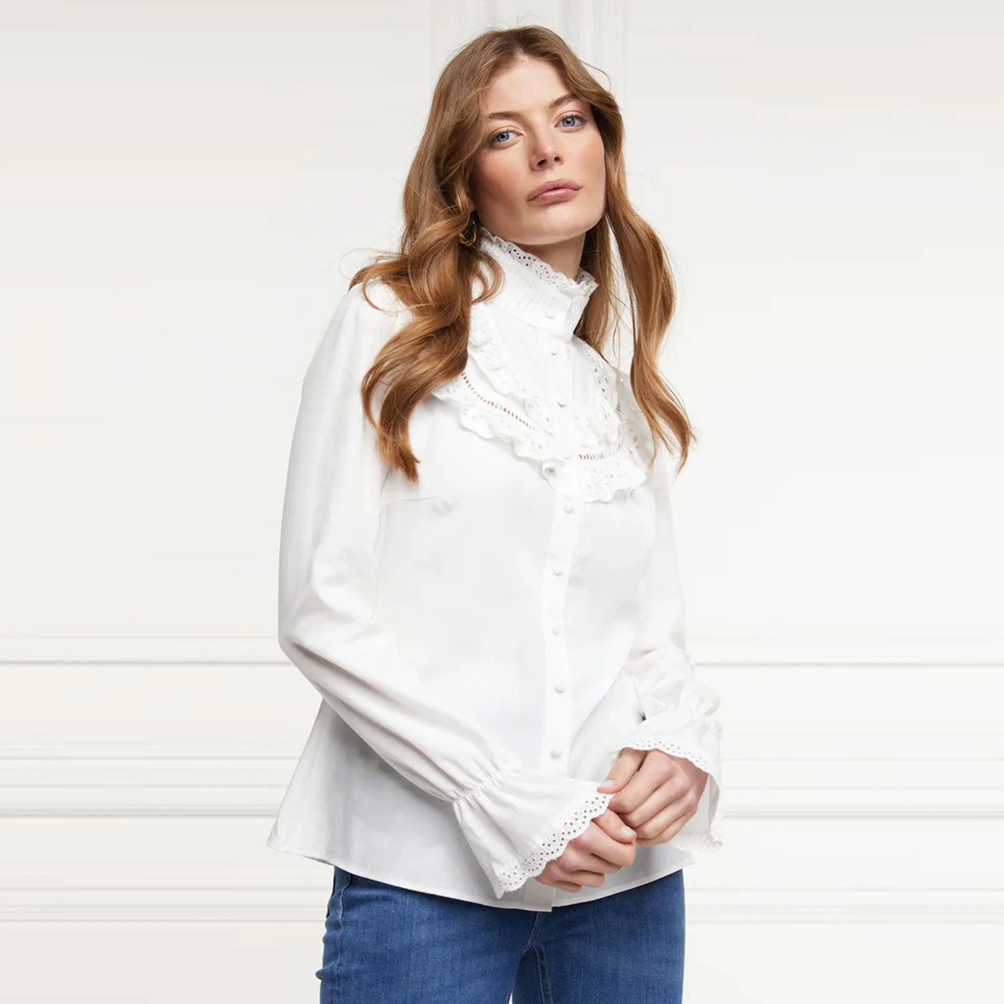 Holland Cooper Ladies Audley Lace Blouse