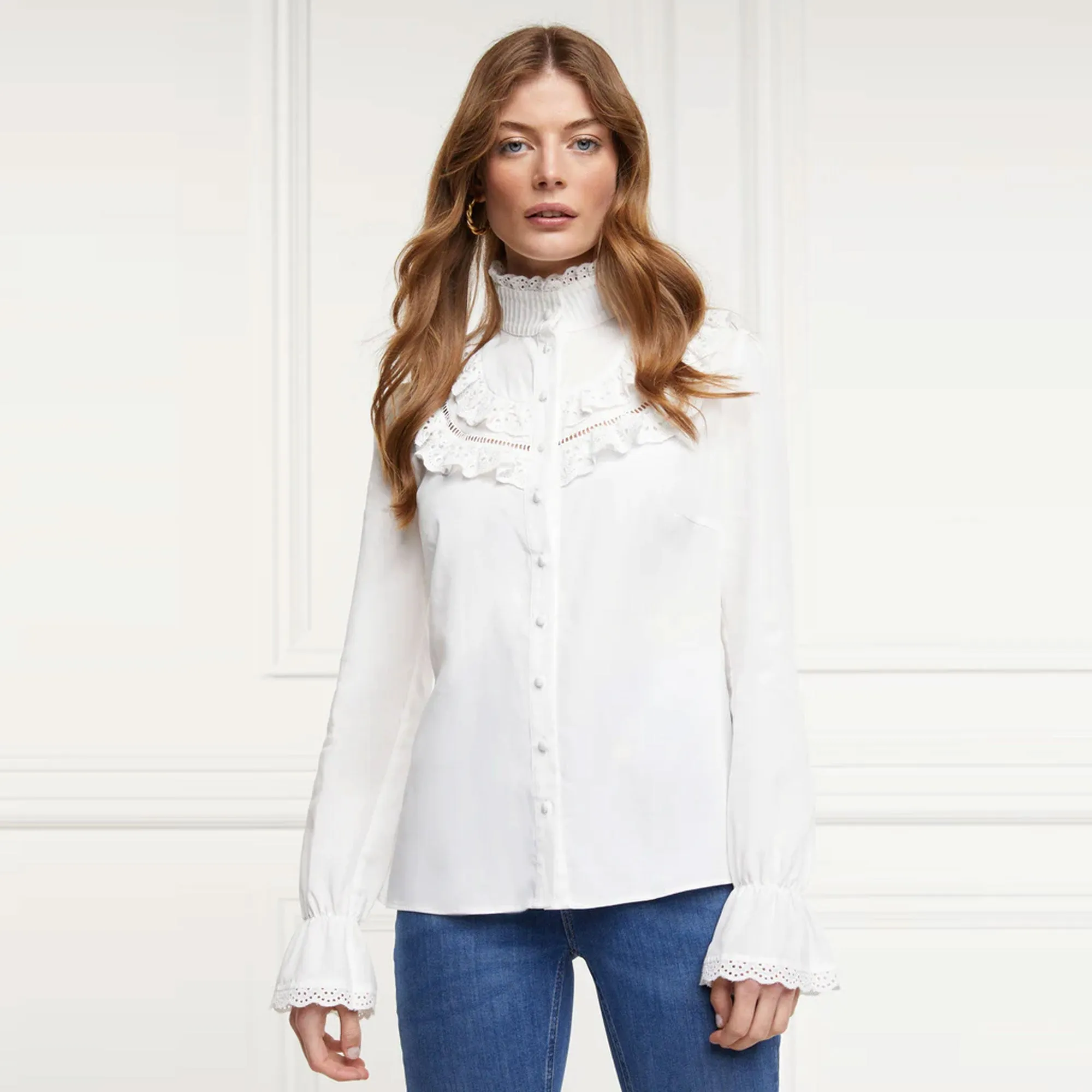 Holland Cooper Ladies Audley Lace Blouse