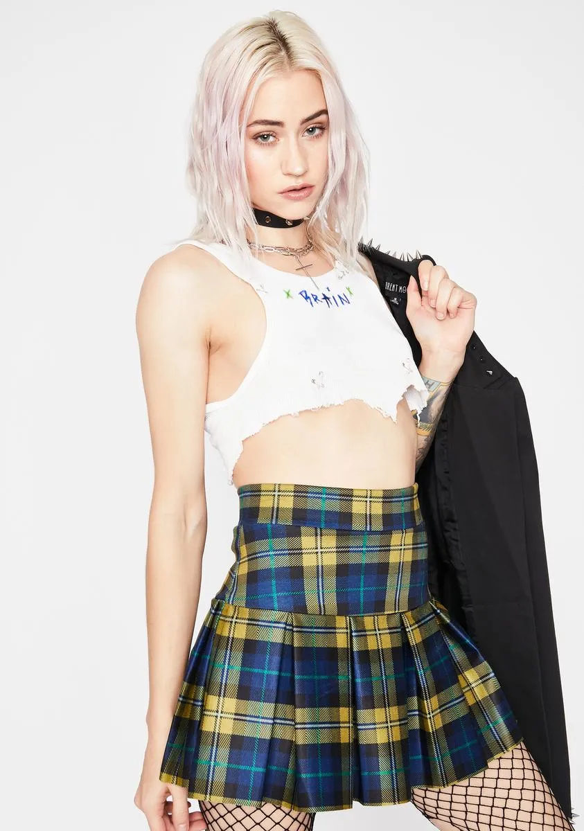 Honey Wicked Scholar Plaid Skirt