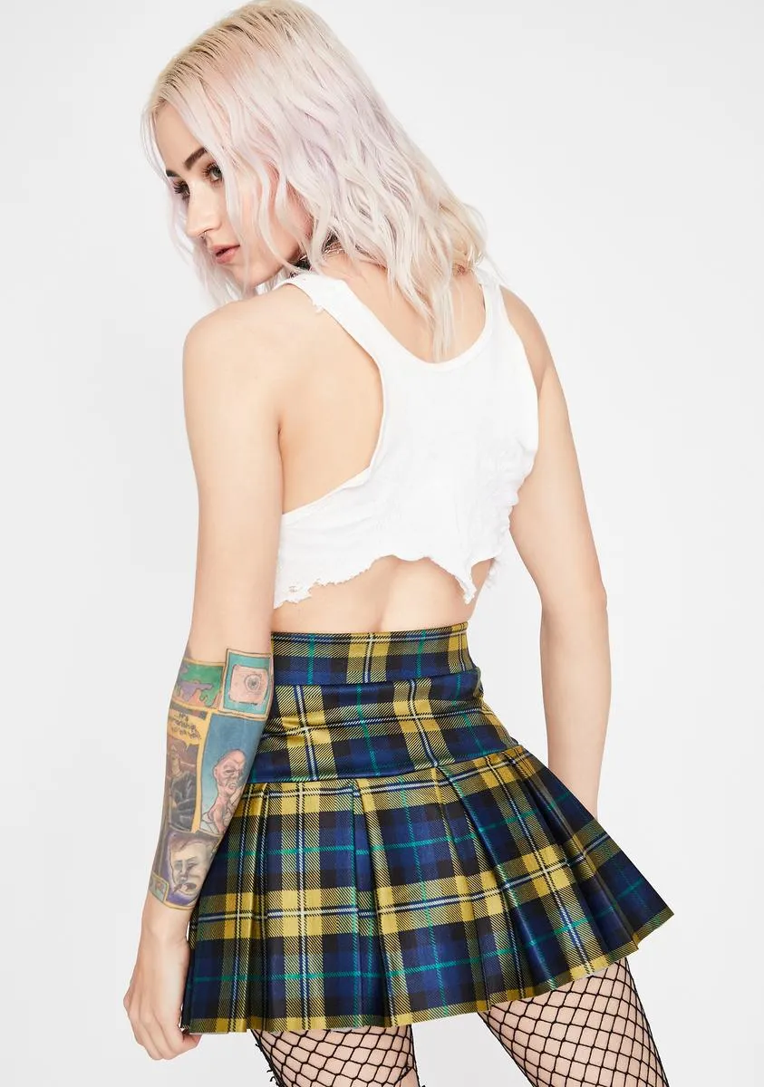 Honey Wicked Scholar Plaid Skirt