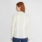 Ivory Dobby and Lace Pintuck Blouse