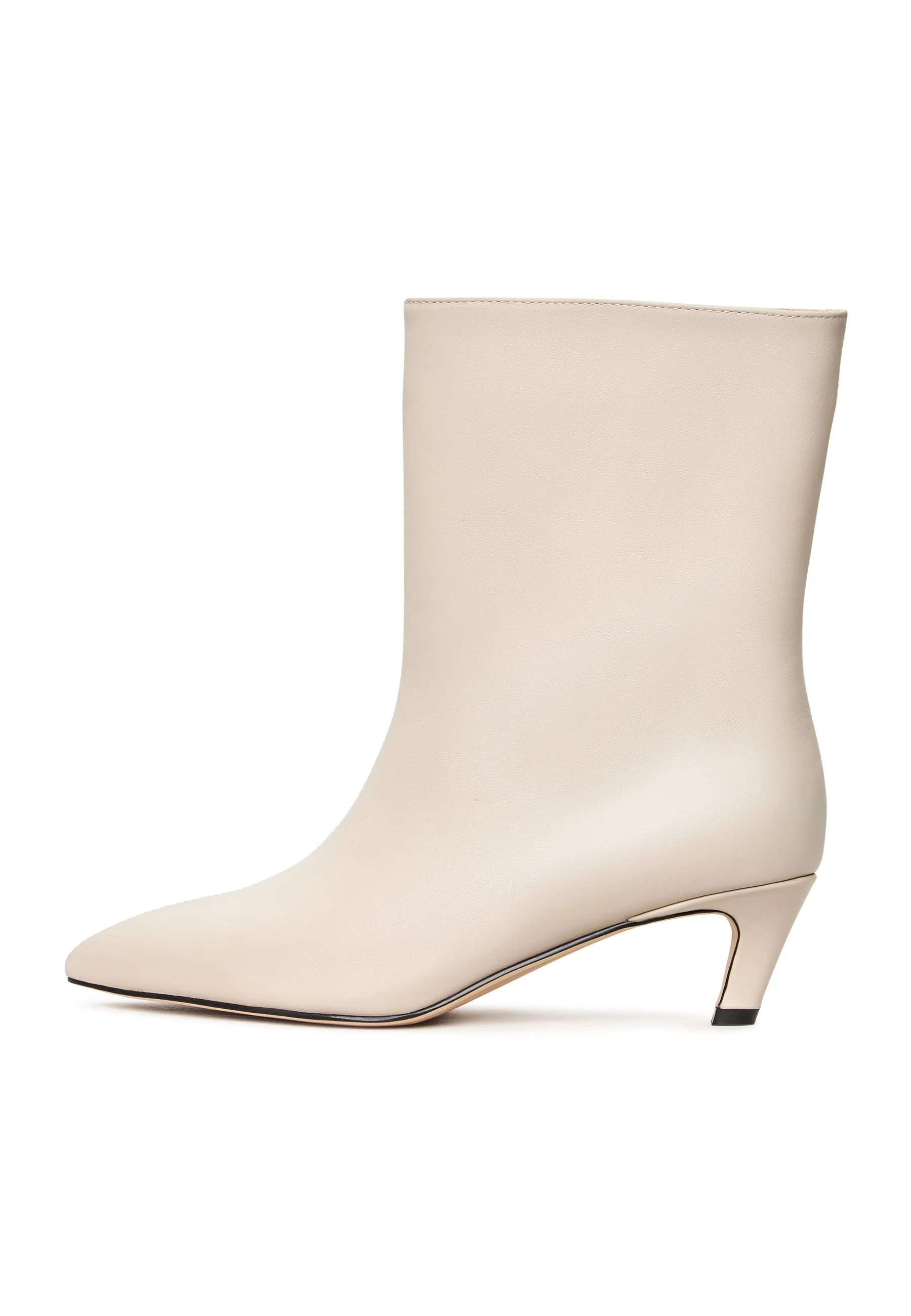 Kitten Heel Ankle Boots Dolly - White