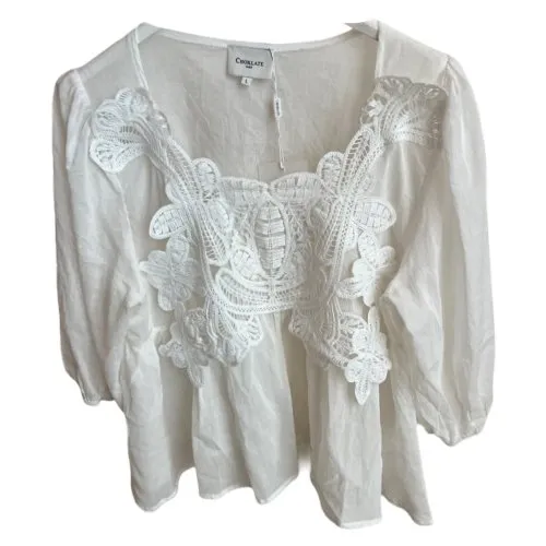 Lace cotton blouse