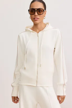 LARA zip up cardigan - Marshmellow