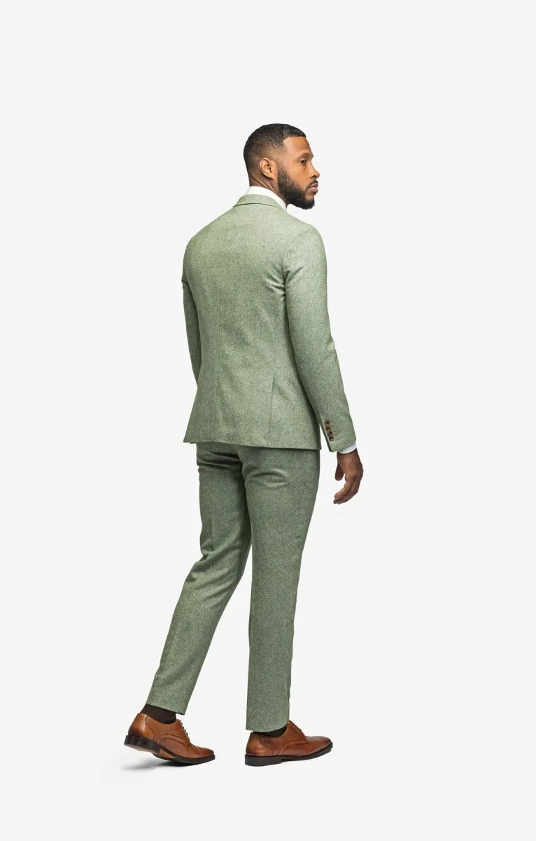 Light Green Tweed 3 Piece Suit