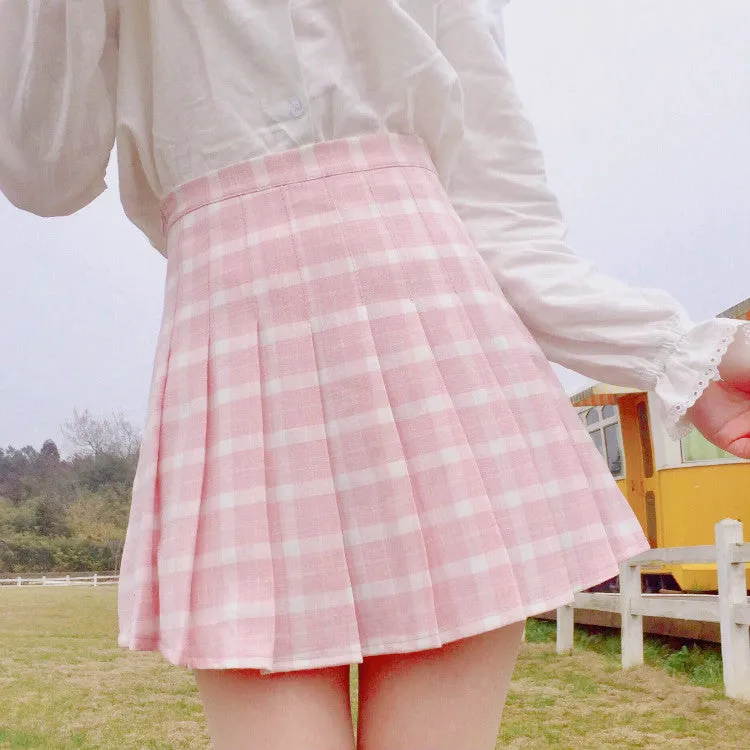 Lolita High Waist Plaid Skirt AD11108