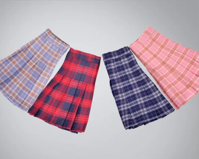 Lolita Plaid High Waist Zip Skirt  PL20157