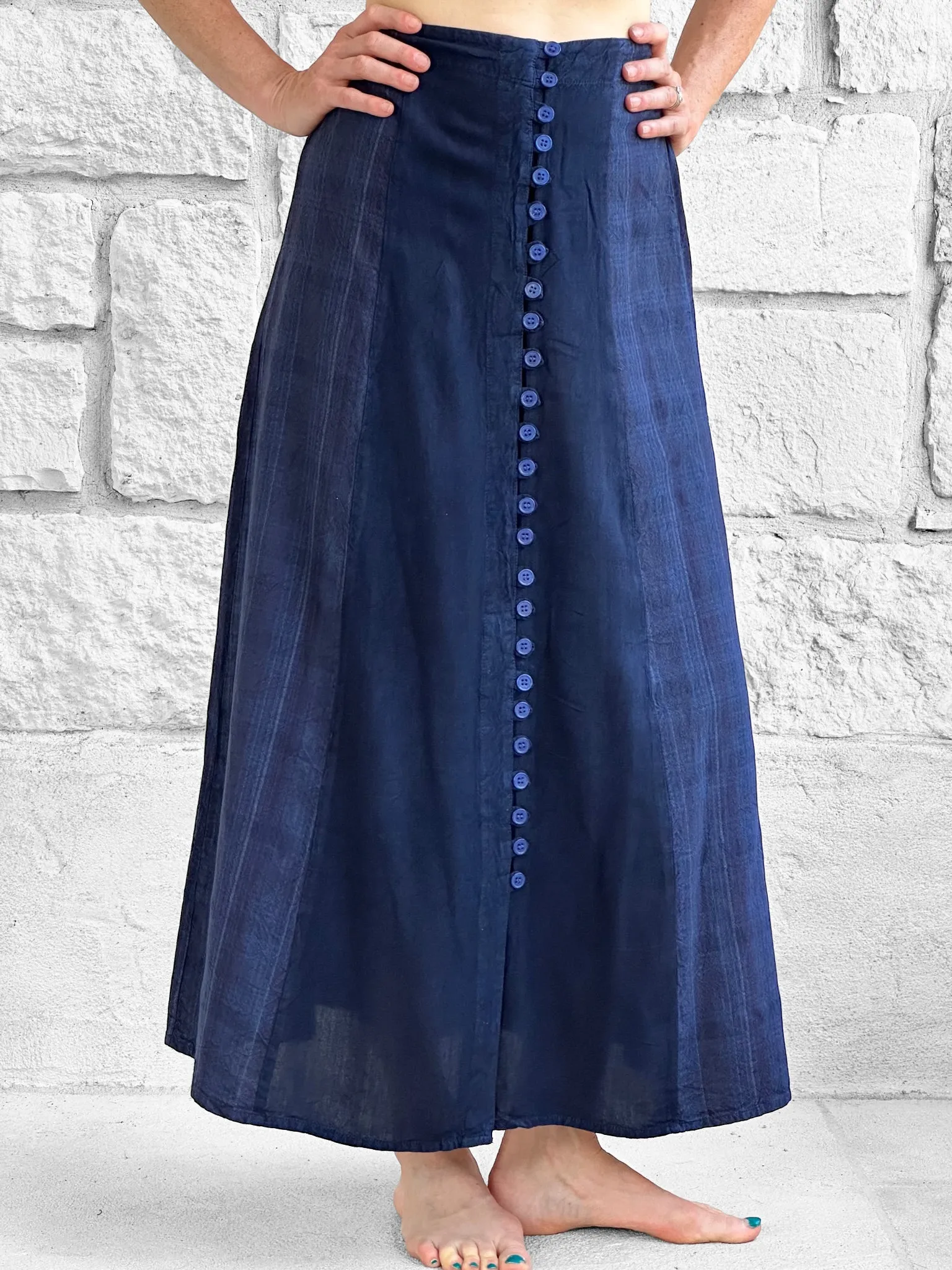 ‘Long Plaid Skirt' Renaissance Festival - Dark Blue