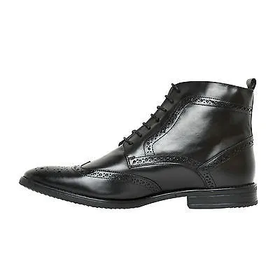 Mens Leather Lace Up Ankle Boots - 313