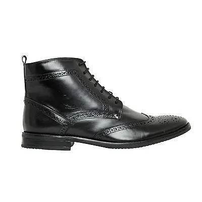 Mens Leather Lace Up Ankle Boots - 313