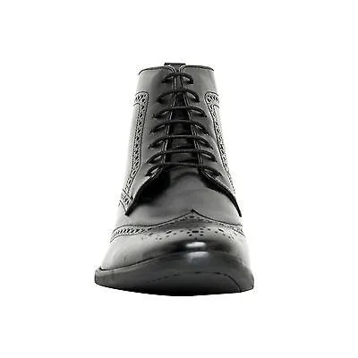 Mens Leather Lace Up Ankle Boots - 313