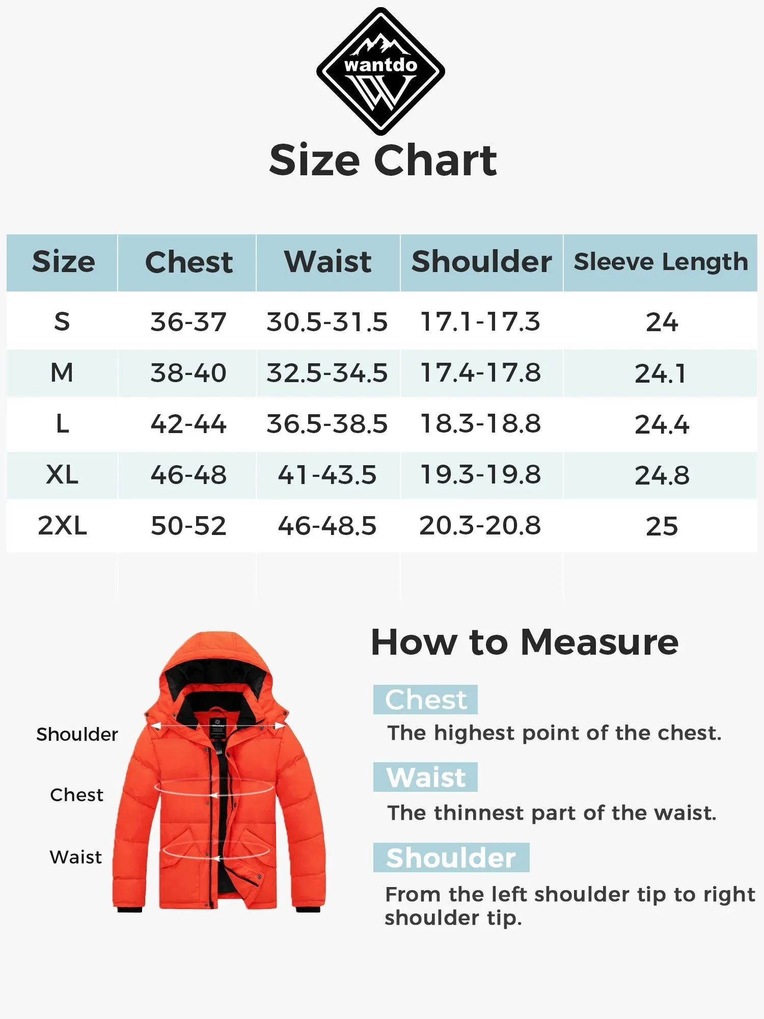 Men'S Puffer Jackets Heavy Winter Jackets Puffy Coat Padded Winter Jackets Orange M