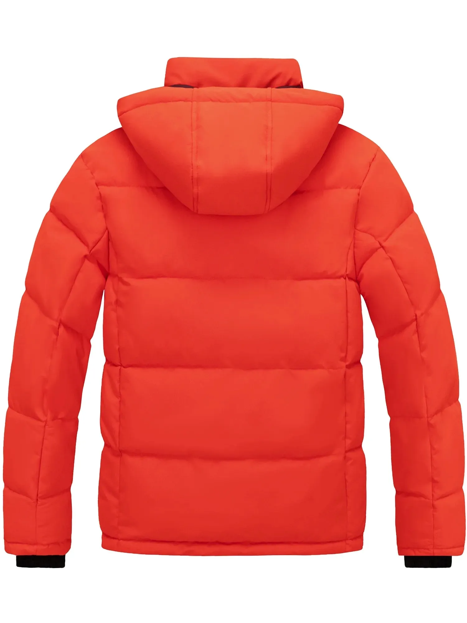 Men'S Puffer Jackets Heavy Winter Jackets Puffy Coat Padded Winter Jackets Orange M