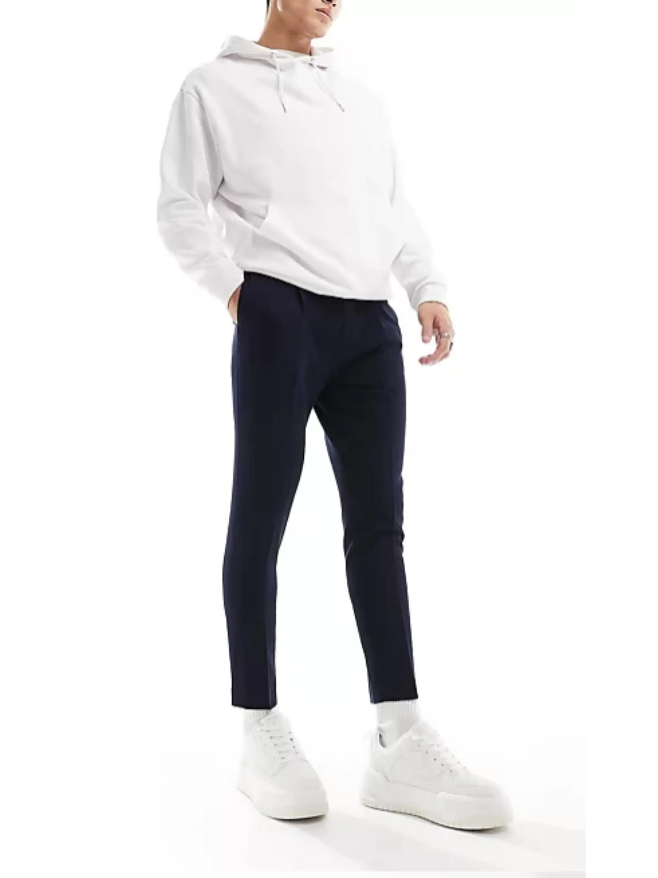 Men's Textured Classic Pants,Navy