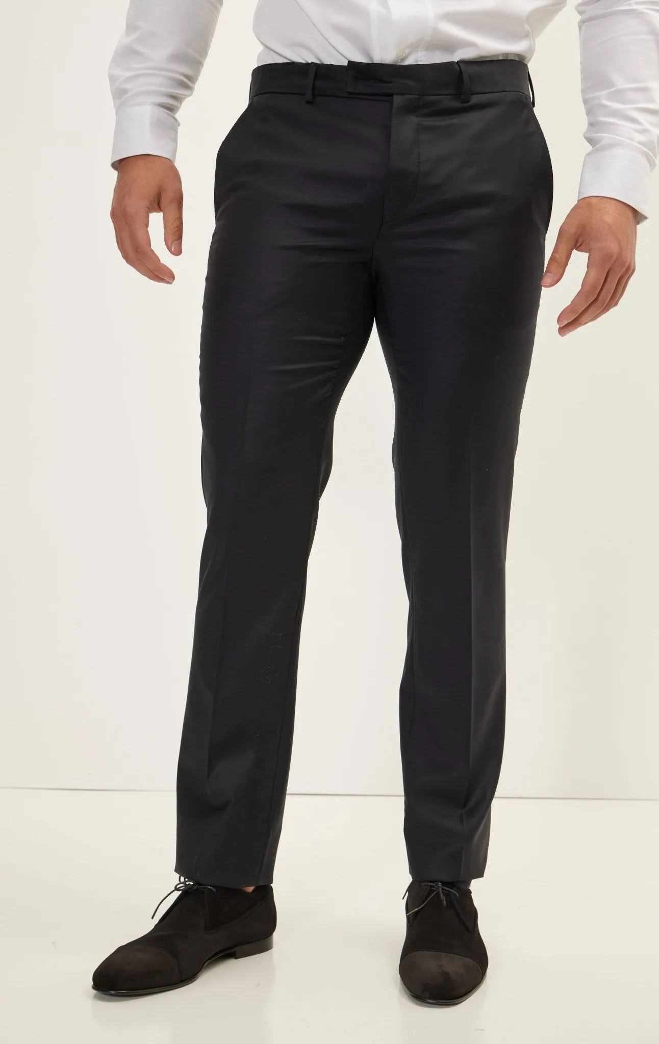 Merino Wool Classic Formal Pants - Black