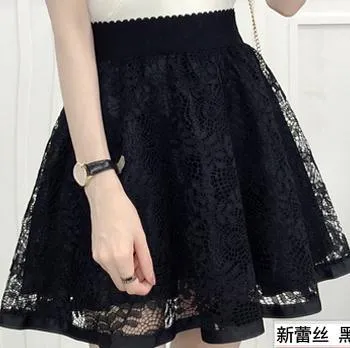 Mesh High Waist Female Mini Puff Skirt