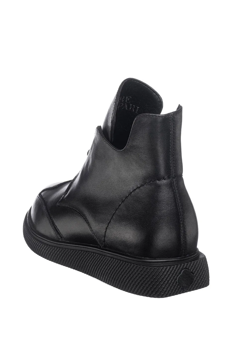 Modern Slip-On Ankle Shoes - Black