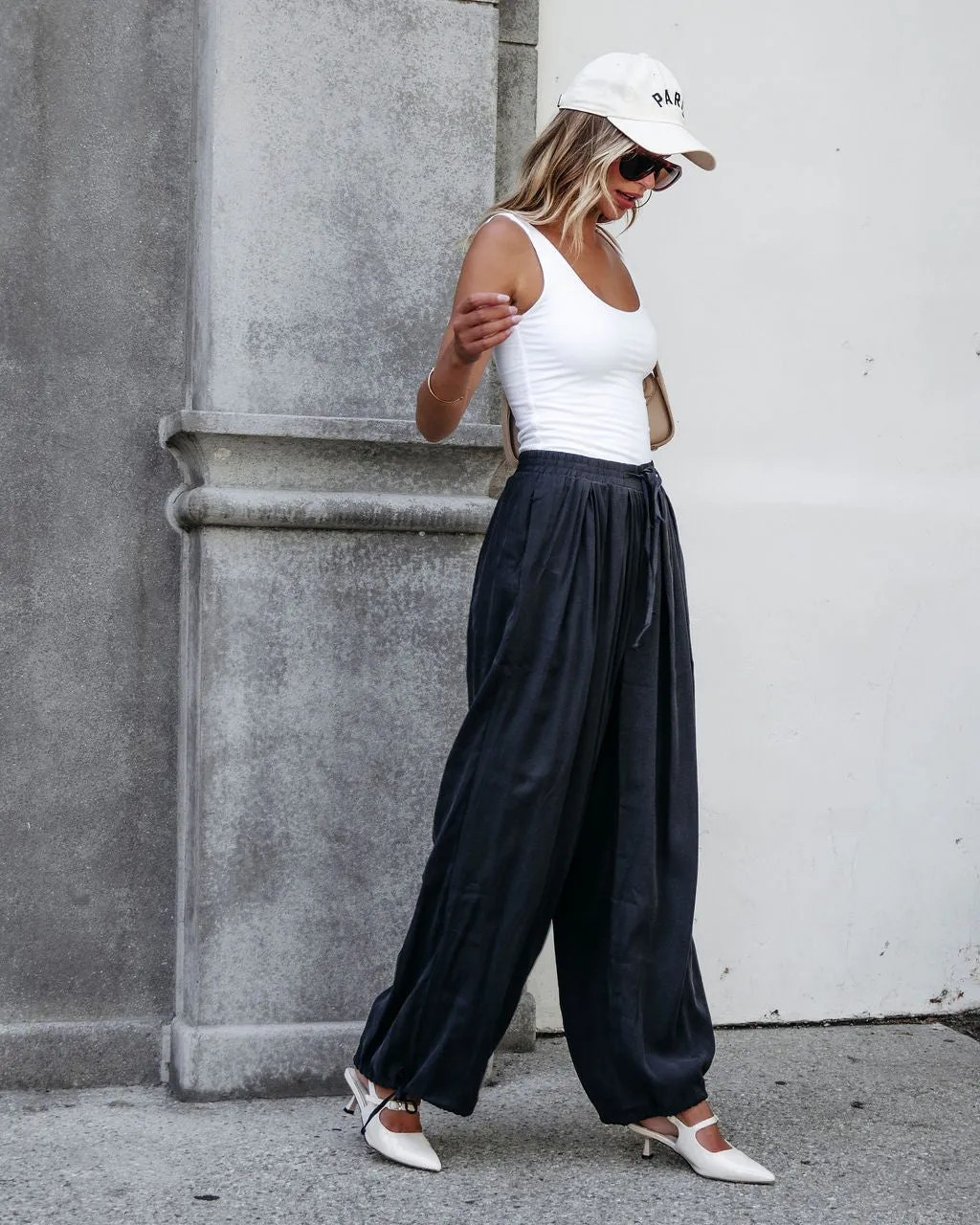 Muse By Magnolia Charcoal Parachute Pants - DOORBUSTER