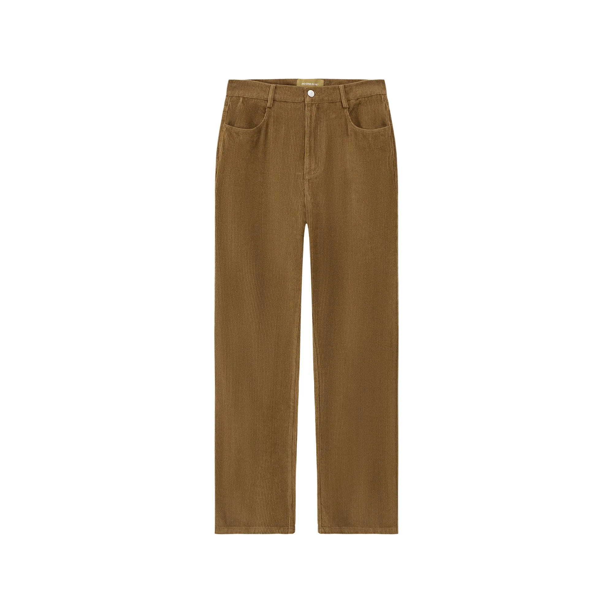 Neutral Corduroy Straight Pants