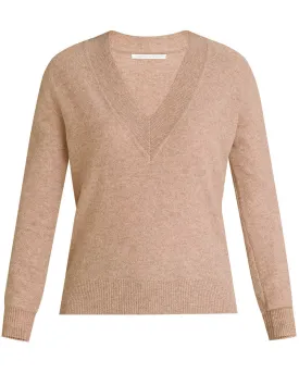 Oatmeal V Neck Coleta Sweater