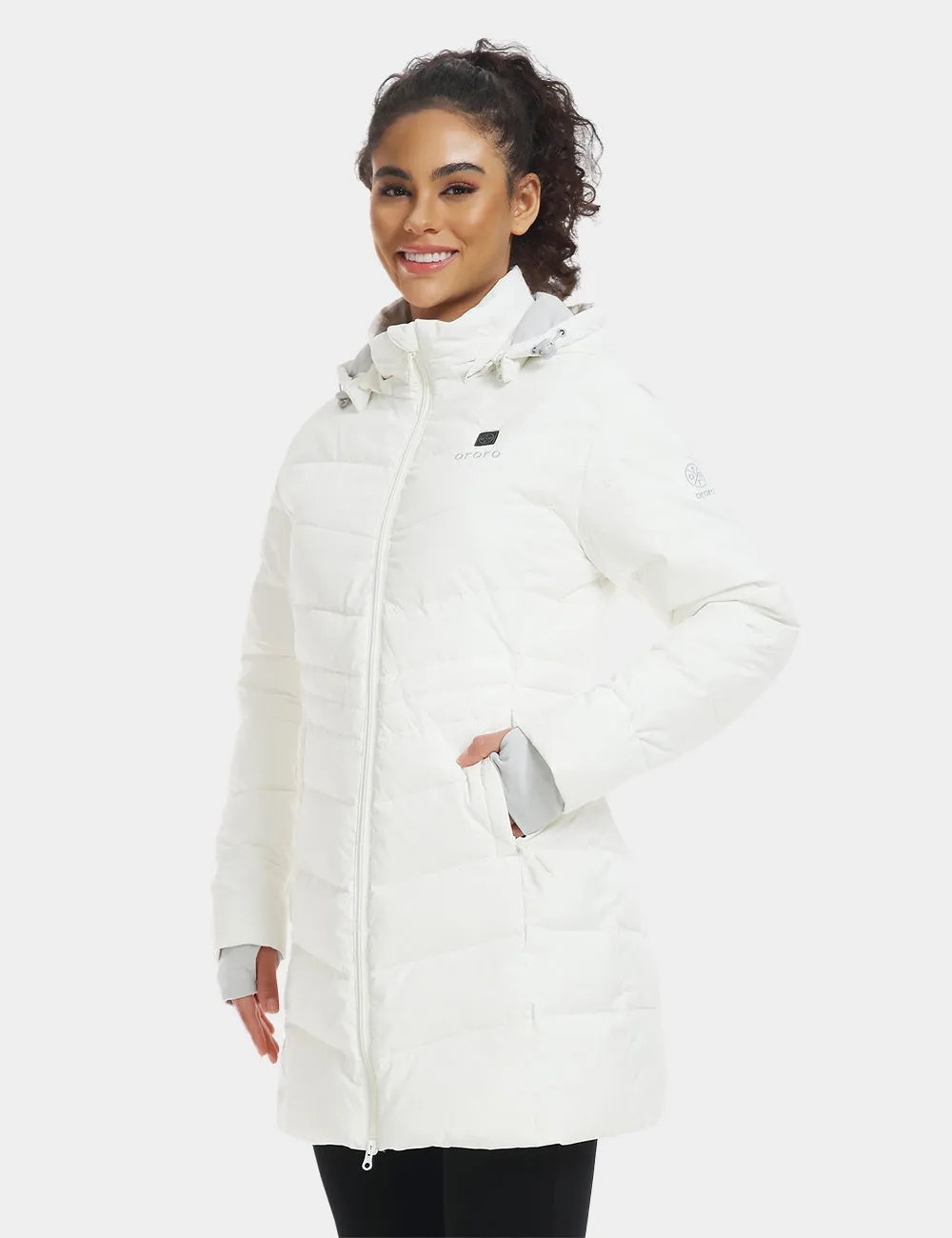 (Open-box) Women's Heated Puffer Parka Jacket (Battery Set Not Included)