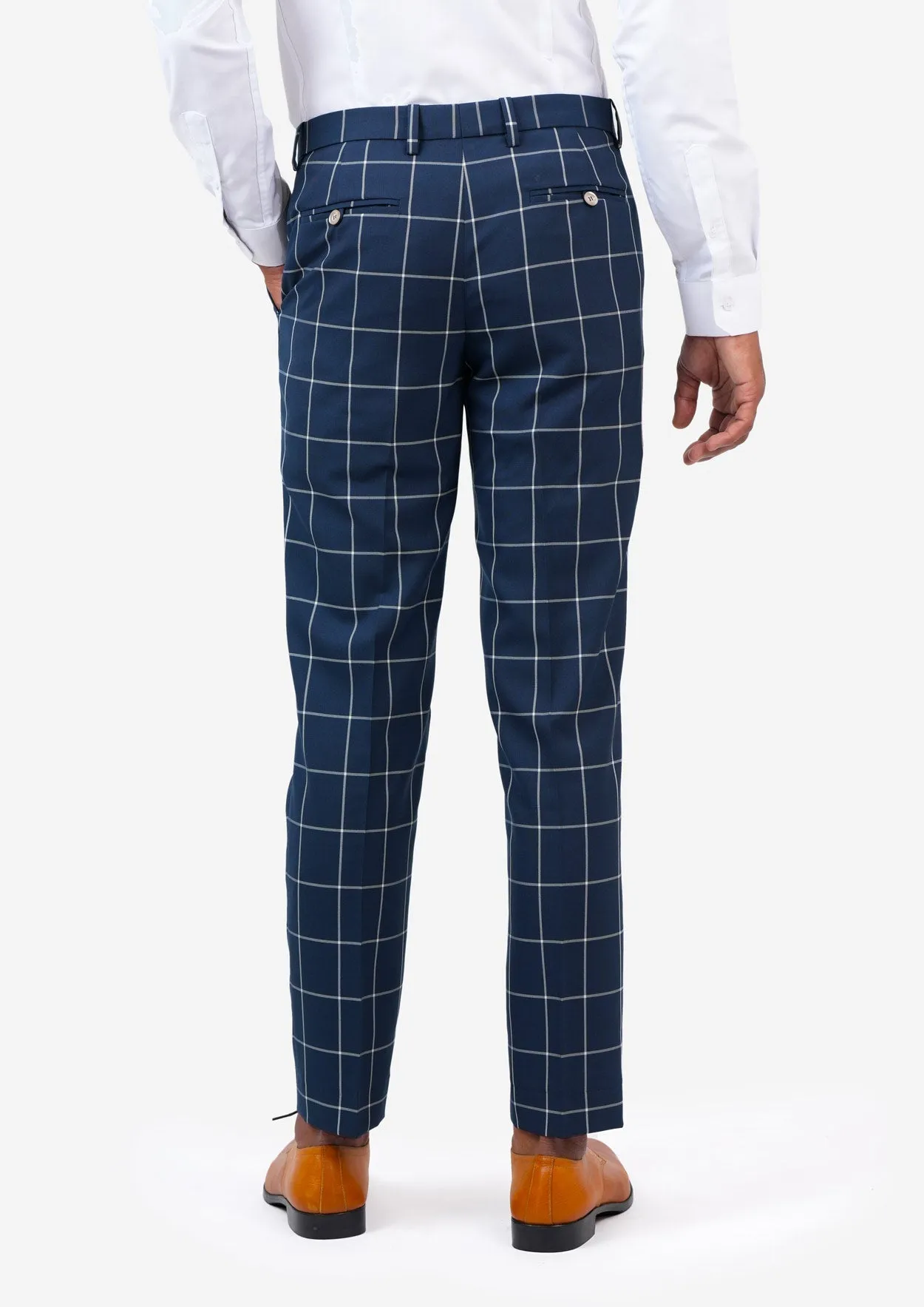 Oxford Blue Windowpane Pants