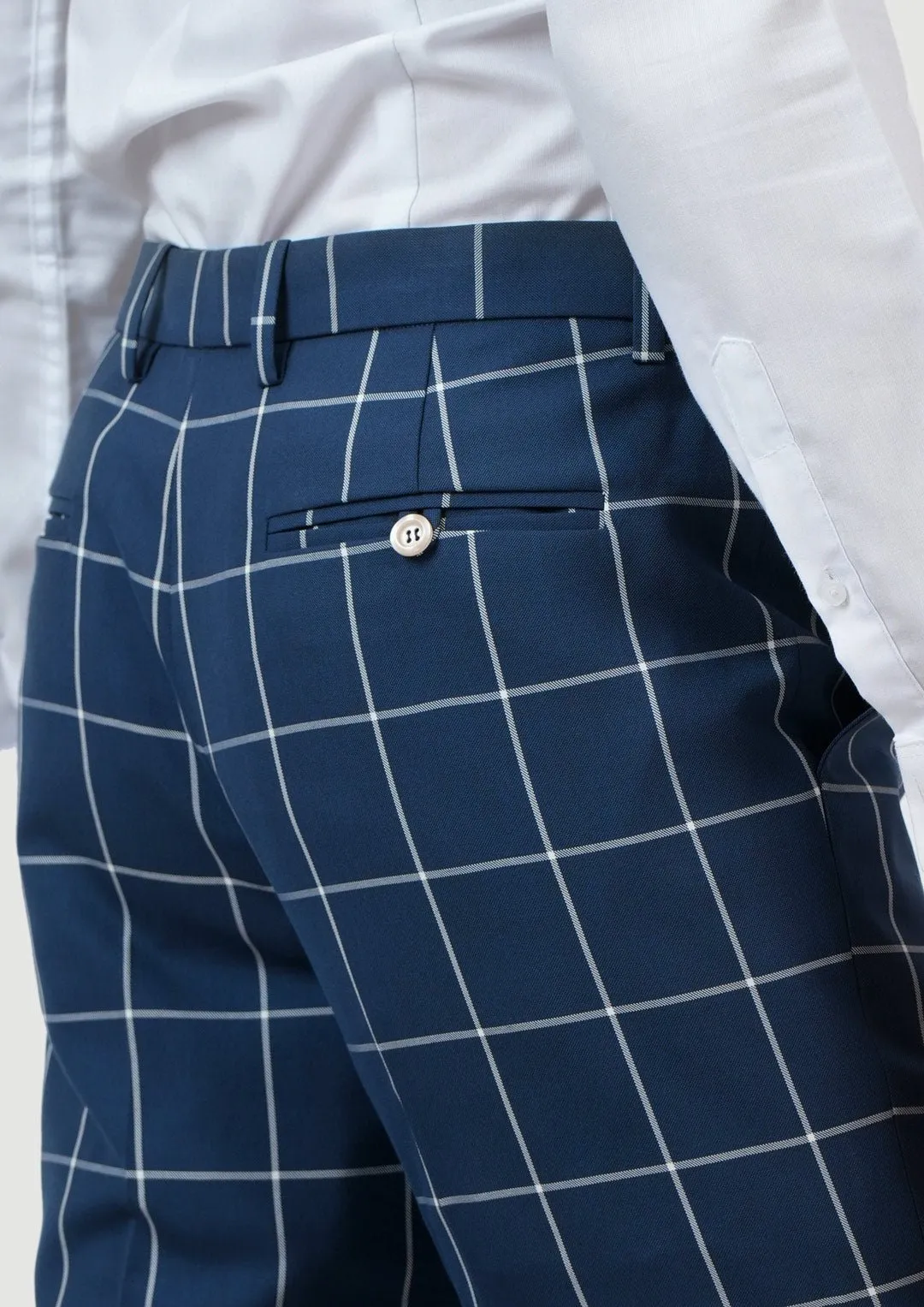 Oxford Blue Windowpane Pants