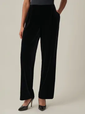 Pull-On Wide Leg Pant, Velvet