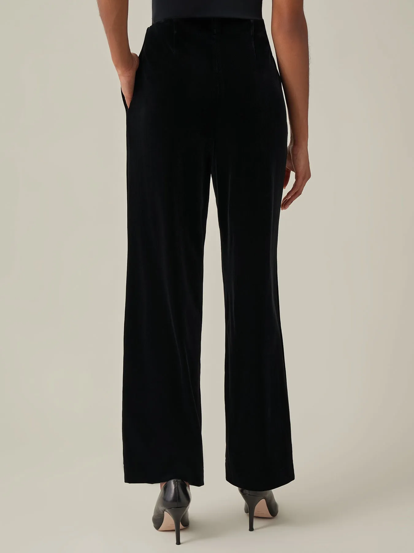 Pull-On Wide Leg Pant, Velvet